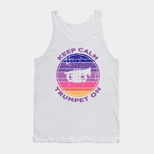 Melodic Serenity: Keep Calm and Trumpet On Tank Top